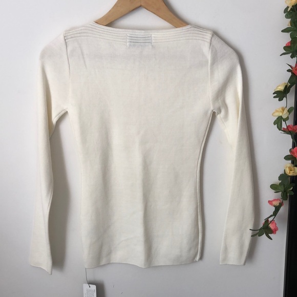 NYMPH White Ribbed Top - Picture 3 of 5